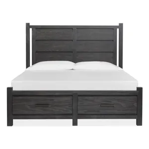 Plum Creek King Panel Storage Bed - Black 