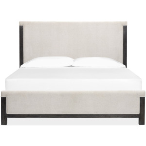 Plum Creek - Black Complete King Upholstered Panel Bed