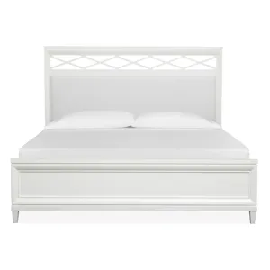 Springhouse Complete King Panel Bed w/Upholstered Headboard