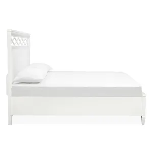 Springhouse Complete King Panel Storage Bed w/Upholstered Headboard