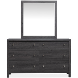 Merrifield - Black Dresser with Portrait Mirror