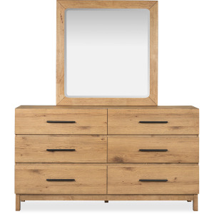 Davenport Double Drawer Dresser with Portrait Mirror
