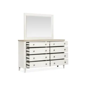 Echo Isles Double Drawer Dresser with Landscape Mirror