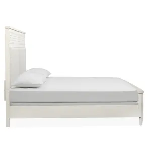 Echo Isles Complete King Panel Bed w/Upholstered Headboard