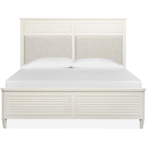Echo Isles Complete King Panel Bed w/Upholstered Headboard