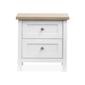Night Stand, White/Sand