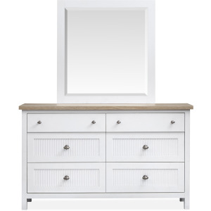 Windmill Harbour Double Drawer Dresser with Portrait Mirror
