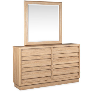 Brentwood Heights Double Drawer Dresser with Portrait Mirror