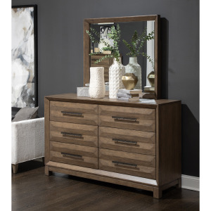 Callisto Double Drawer Dresser w/Landscape Mirror