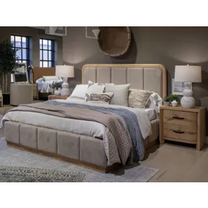 Laramie Complete King Upholstered Panel Bed