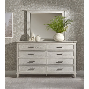 7007 Double Drawer Dresser with Landscape Mirror