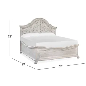 Bronwyn Alabaster Queen Shaped Panel Bed