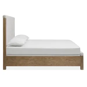 Plum Creek Sierra Brown Queen Upholstered Panel Bed
