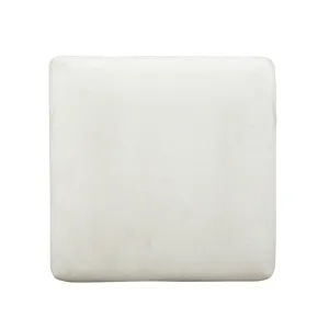 Lindon Belgian Wheat White Upholstered Stool