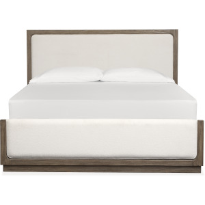 Westbourne Dark Umber Queen Upholstered Panel Bed