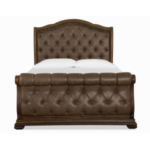 Durango Willadeene Brown Queen Upholstered Sleigh Bed