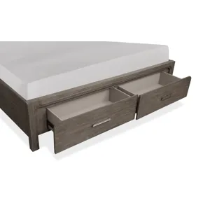 Westbourne Dark Umber Queen Panel Storage Bed