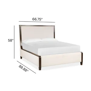 Rowan Espresso Queen Upholstered Panel Bed