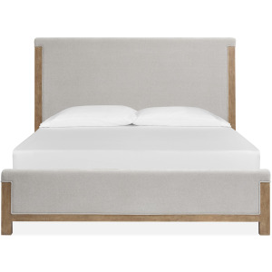 Plum Creek Sierra Brown Queen Upholstered Panel Bed