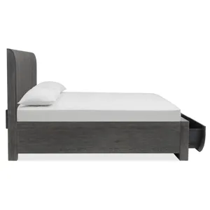 Kinsley Black Heron Queen Panel Storage Bed