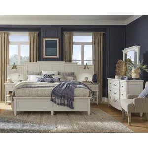 Willowbrook Egg Shell White Queen Wall Panel Bed