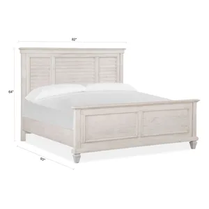 Newport Alabaster California King Shutter Panel Bed