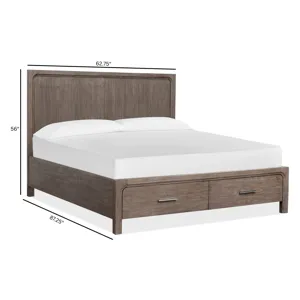 Westbourne Dark Umber Queen Panel Storage Bed