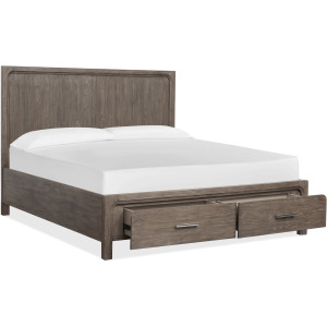 Westbourne Dark Umber Queen Panel Storage Bed