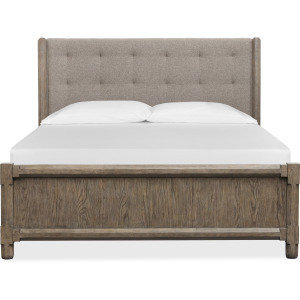 Claremont Smokey Taupe California King Upholstered Panel Bed