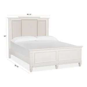 Willowbrook Egg Shell White Queen Panel Upholstered Bed