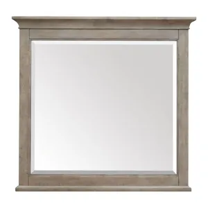 Paxton Place Dovetail Grey Drawer Dresser With Landscape Mirror