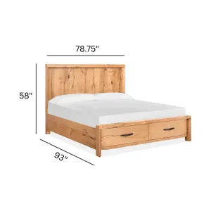 Laramie Honey Wheat California King Panel Storage Bed