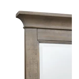 Paxton Place Dovetail Grey Drawer Dresser With Landscape Mirror