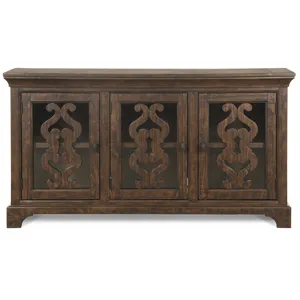 St. Claire Traditional Curio China Cabinet Top in Rustic Pine