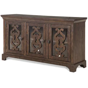 St. Claire Traditional Curio China Cabinet Top in Rustic Pine