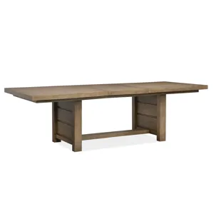Plum Creek - LT. Brown Trestle Dining Table