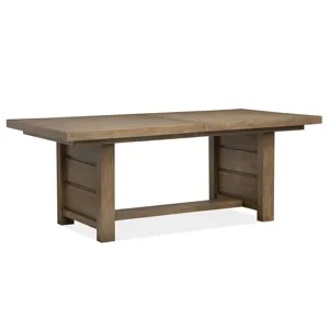 Plum Creek - LT. Brown Trestle Dining Table