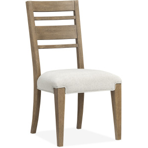 Plum Creek - LT. Brown Dining Side Chair w/Upholstered Seat 