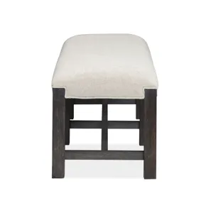 Plum Creek - Black Bench w/Upholstered Seat