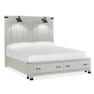 Harper Springs King Panel Bed Storage Footboard