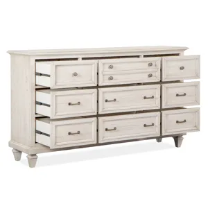 Newport Alabaster Drawer Dresser With Landscape Mirror