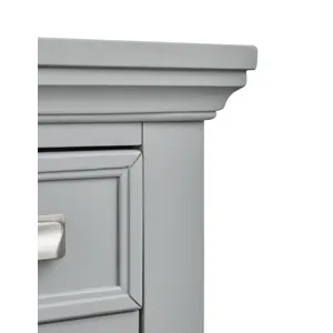 Charleston Harbor Gray Grey Drawer Dresser With Landscape Mirror