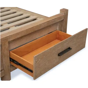 Plum Creek Sierra Brown California King Panel Storage Bed