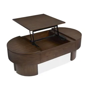 Holloway Toasted Almond Oval Lift Top Cocktail Table