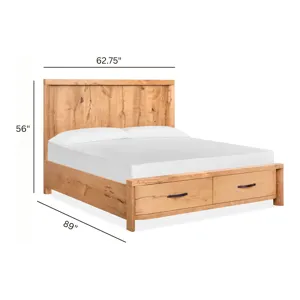 Laramie Honey Wheat Queen Panel Storage Bed