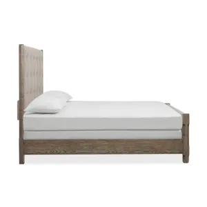 Claremont Smokey Taupe California King Upholstered Panel Bed
