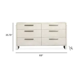 Lorelei Misty Cloud Double Drawer Dresser