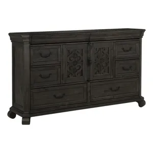 Bellamy Peppercorn Drawer Dresser With Shaped Mirror