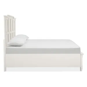 Willowbrook Egg Shell White California King Panel Storage Bed