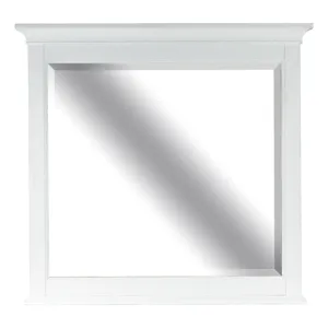 Heron Cove Chalk White And Dovetail Grey Drawer Dresser With Landscape Mirror